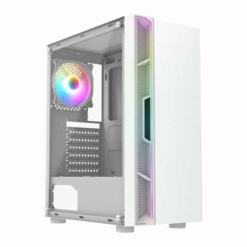 CiT Galaxy Mid-Tower Windowed White PC Gaming Case